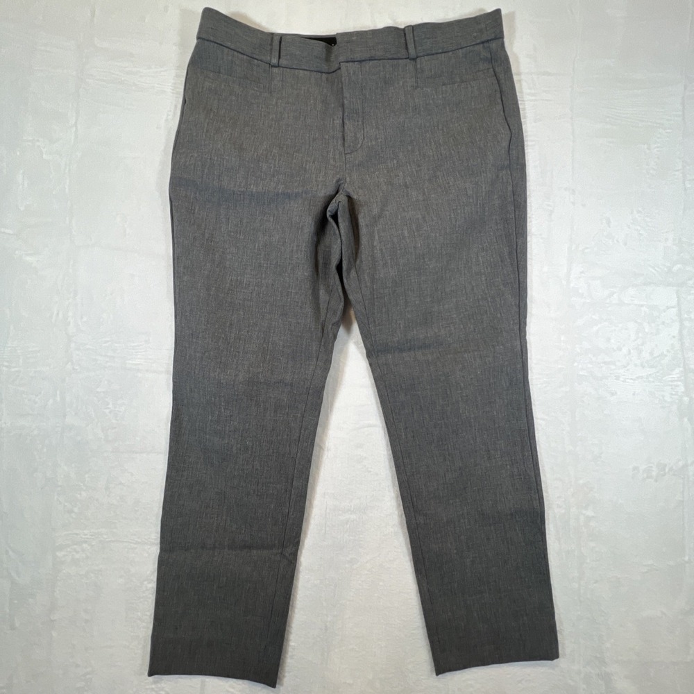 Banana Republic Trousers Gray Sloan Curvy‎ Fit Straight Leg Pants Size 14 Office